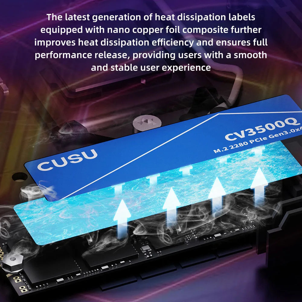 CUSU SSD 512GB 1TB 2TB M.2 NVMe M2 SSD Hard Drive Solid State Disk for Laptop Desktop