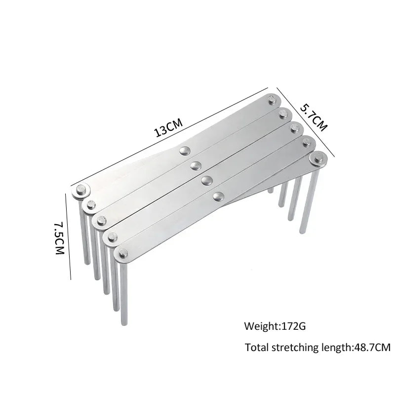 Stainless Steel Bowl Dish Organizer Pot Lid Rack Pan Retractable Foldable Plate Holder Shelf Tableware Storage Kitchen Gadgets