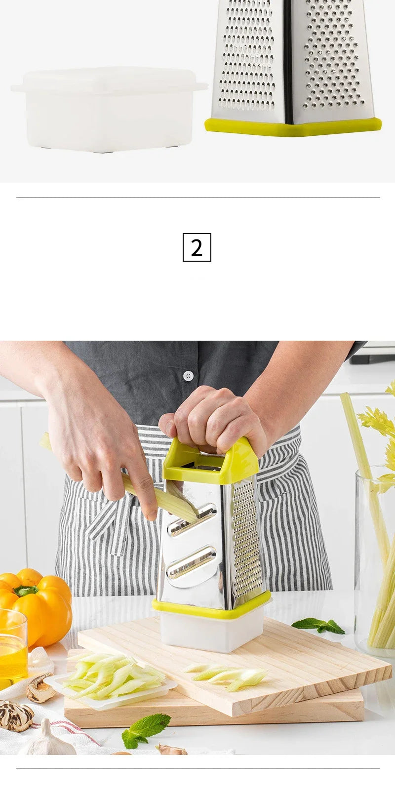 Multifunctional Vegetable Grater Chopper 4 Side Manual Stainless Steel Cheese Garlic Ginger Fruit Cutter Slicer Kitchen Gadgets