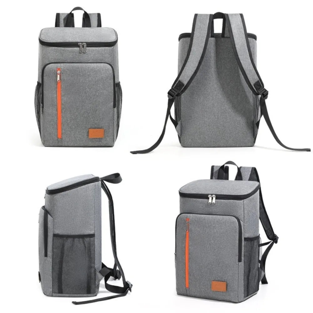 Insulated Backpack Double Shoulder Thickened Portable Thermal Lunch Bag Oxford Fashion Large Capacity Cooler Bag