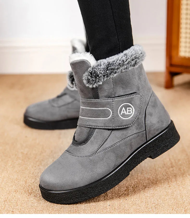 Women's Boots Super Warm Ankle Boots For Women Fur Shoes Winter Shoes Woman Snow Boots For Winter Low Heels Shoes Botas Mujer