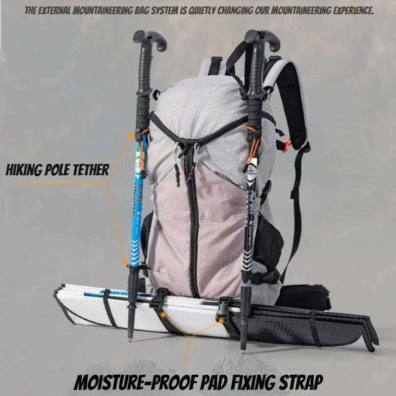 Lightweight Large Capacity Backpack Zipper Closure Fashion Waterproof Bag for Outdoor Travel Hiking Mountaineering Climbing
