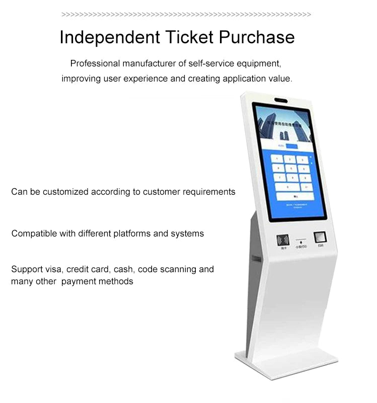 21.5-inch Intelligent Touch Screen Self-service Kiosk, Multifunctional Self-service Ordering And Payment Kiosks