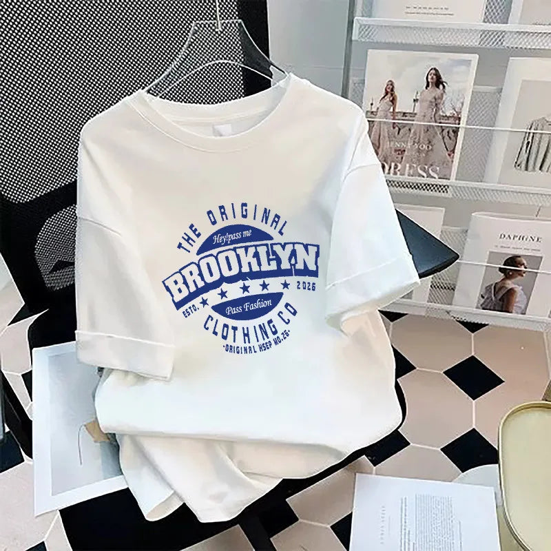 Loose Cotton Short Sleeve T-Shirt plus Size Men's Style Summer Top Comfortable Breathable Bottoming Shirt for plus Size Women