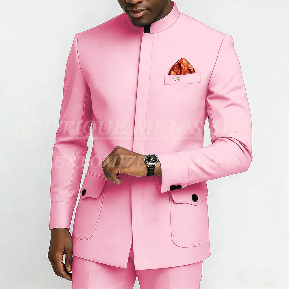 Bespoke Men's Suits Fashion Daily Male Clothing High Quality 2 Piece Jacket Pants Full Sets Luxury Daily Smart Casual Outfits
