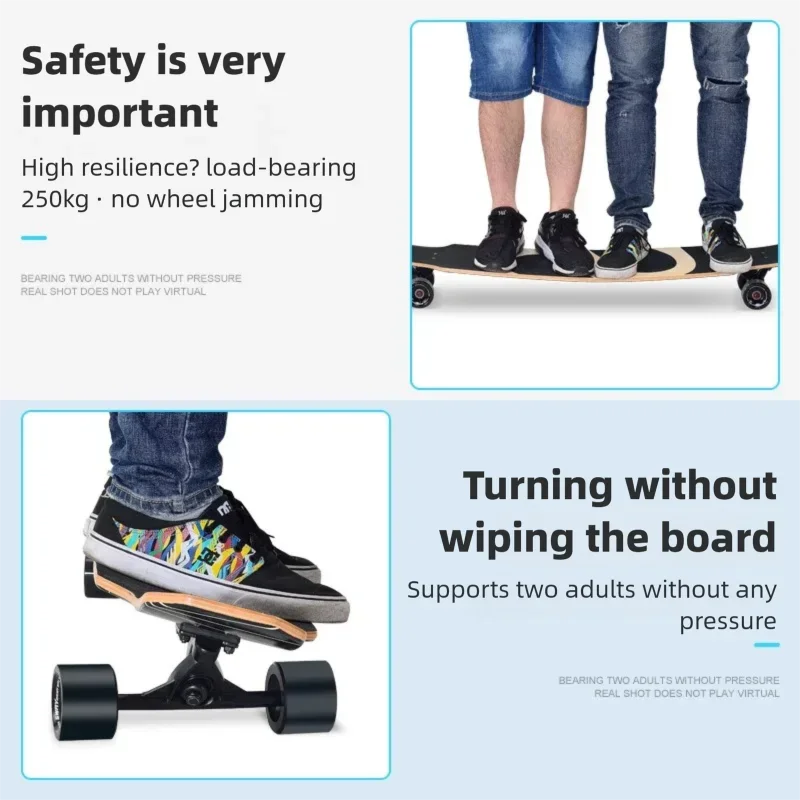 Longboard Skateboard for Beginners Cruiser Dancing Board with 9-Ply Maple Deck PU Wheels for Boys Girls Teens Street Commuting