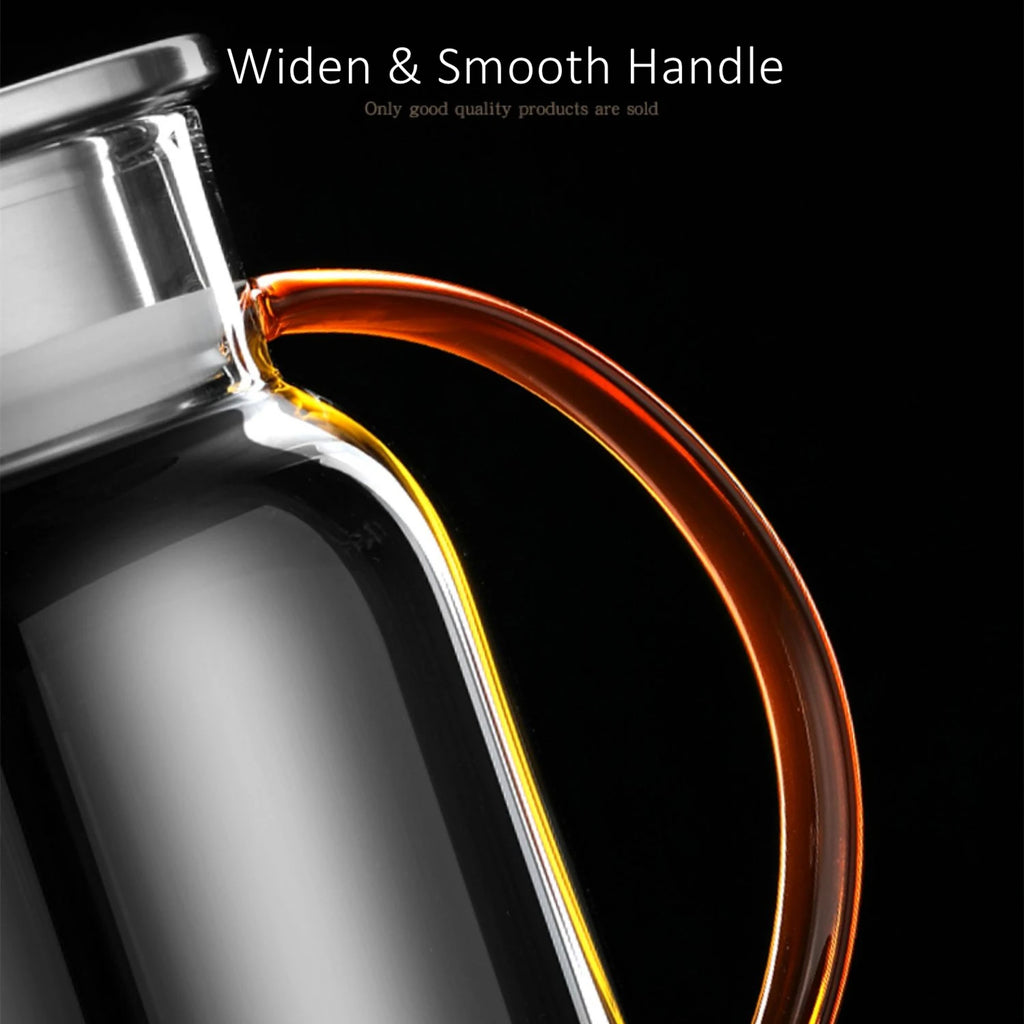 LFGB Certificated Ultra Hard High-borosilicate Glass Kitchen Water Kettle -20℃~150℃ Resistant Beverage Bottle for Family Canteen