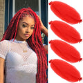 Springy Afro Twist Hair 18 Inch 2-8 Packs Blue and Red Color Pre Fluffed Marley Twist Braiding Hair for Black Women Synthetic