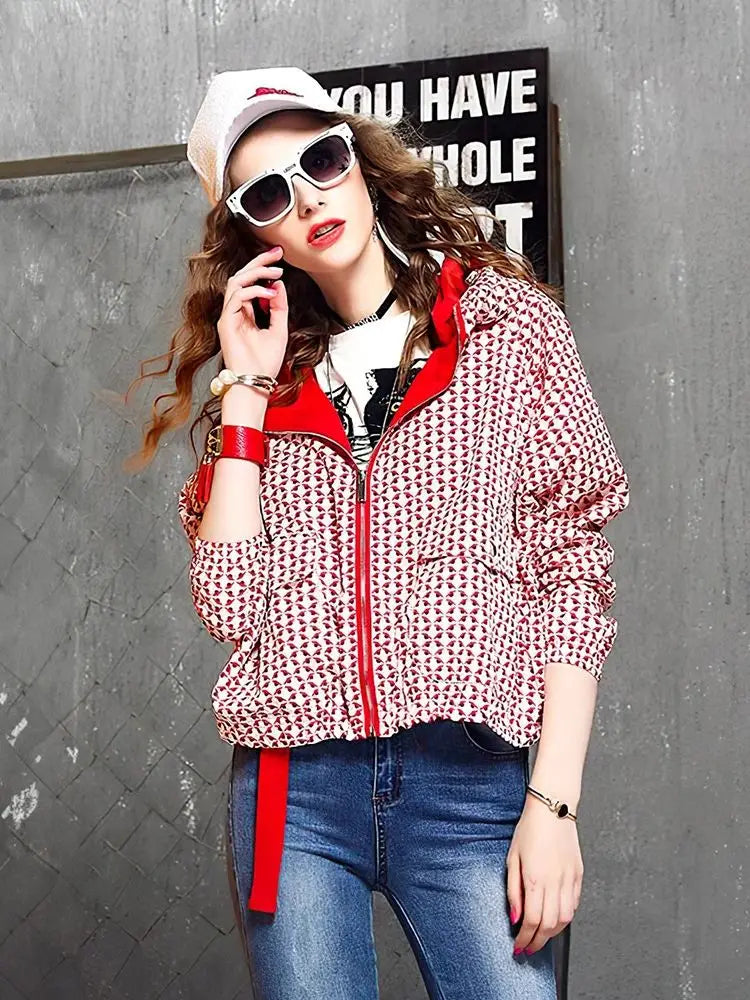 women oversized cropped hoodie jacket casual zip up lightweight spring fall outerwear