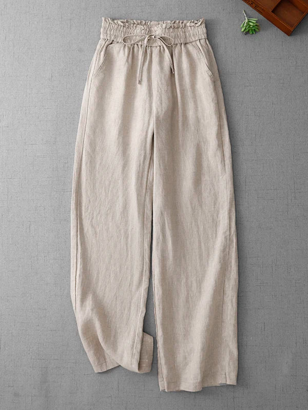 High Waist Wide Leg Pants Women's Thin Drapey Loose Casual Straight Long Trousers plus Size Comfortable Slimming Summer Pants