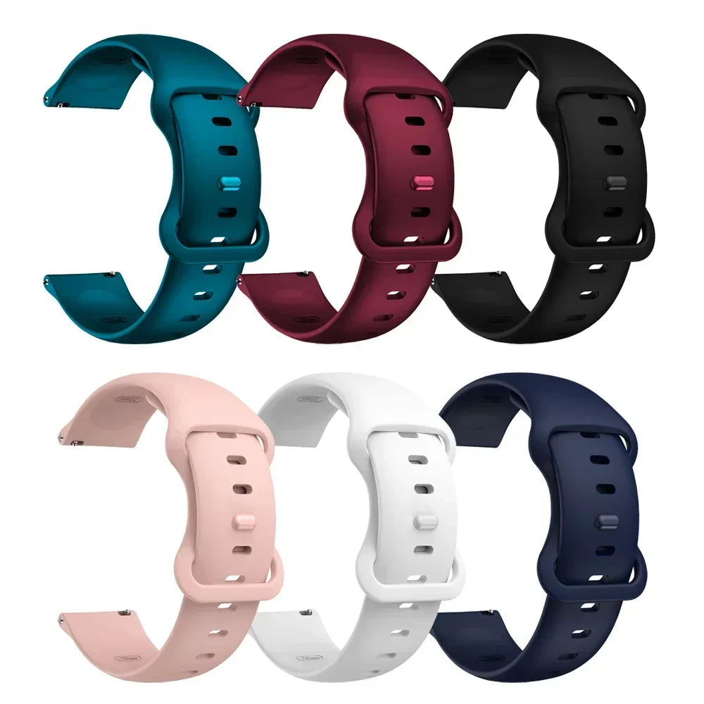 Strap For Amazfit GTS 2/4/3/GTS 2/4 Mini/GTR 4/2/2e 20mm/22mm Watch Silicone Sport Bracelet Amazfit bip 5 3/S/u pro Series band