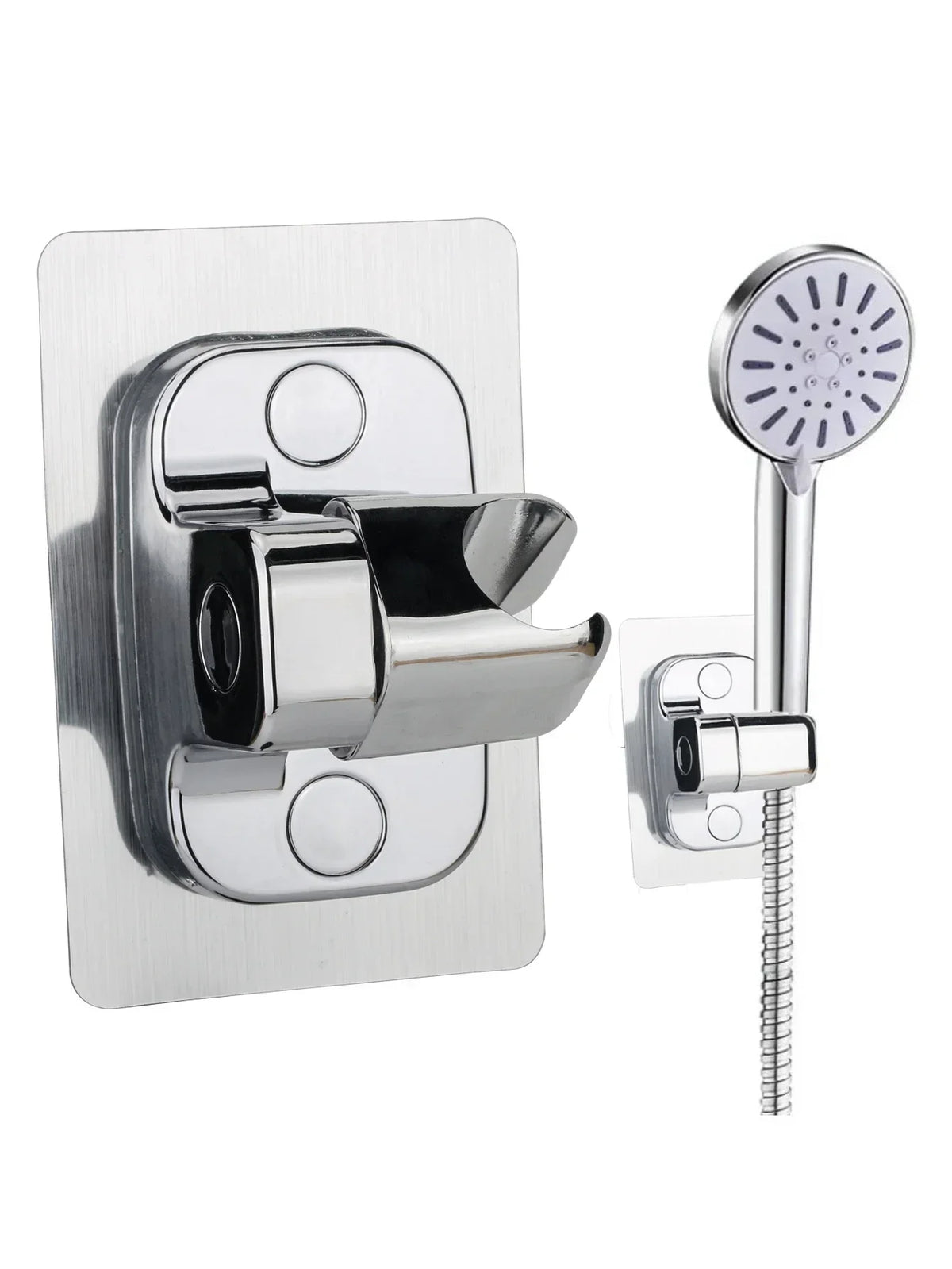 1pc Shower Head Holder Adjustable Wall Mounted Shower Holder Self-Adhesive Showerhead Handheld Bracket Bathroom  Accessories