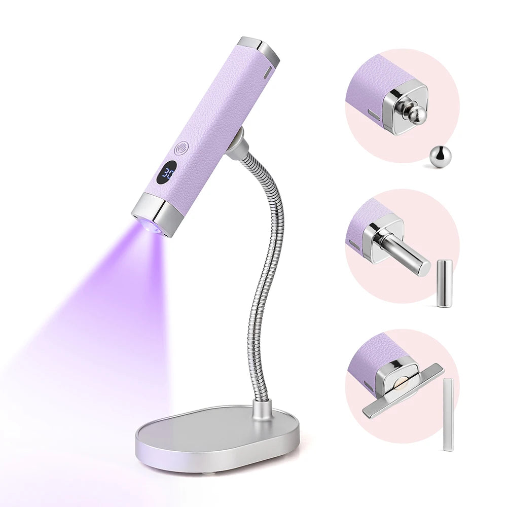 Cat-eye Magnet Handheld Nail Lamp Auto Sensor Nail Dryer Nail Gel Curing Bracket Nail Lamp UV LED Light Gel Nail Fast Drying Pen
