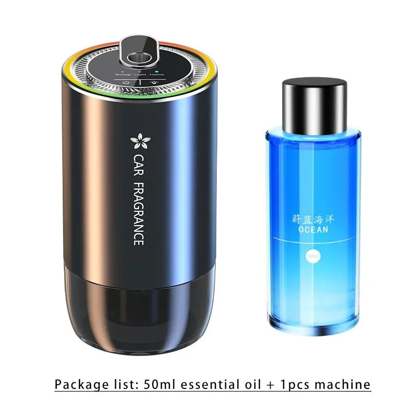 Car Air Freshener Smart Fragrance Diffuser 1000mAh Aroma Humidifier Starry Light Smell Distributor Interior Car Accessories