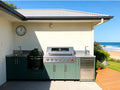 Customized Modular Stainless Steel Outdoor Kitchen Cabinet Complete BBQ Island With Grill For Garden Outside Dining