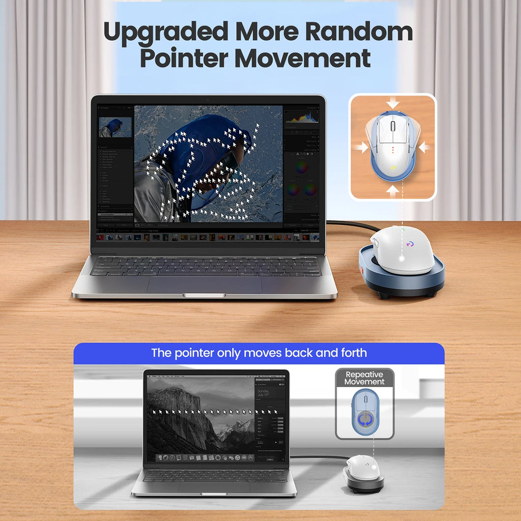 Vaydeer Undetectable Mouse Mover, Mouse Jiggler Device with ON/Off Switch, Driver-Free Shaker Wiggler Mouse Movement Simulation