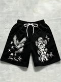 2026 Summer Best-selling Outdoor Sports Casual Fashion Comfortable Simple Angel Patterned Printed Men's Shorts