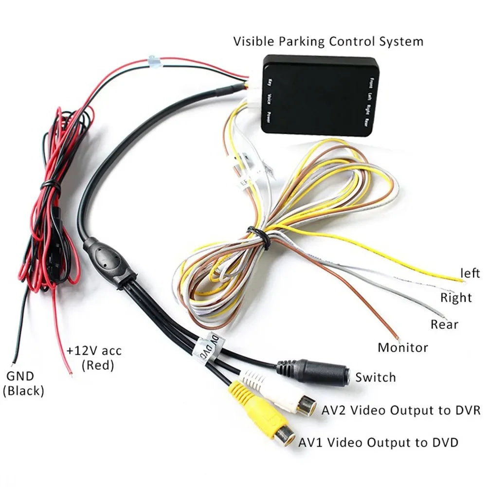360° Panoramic Camera HD Rear /Front /Left /Right Car Camera With 4 Way Control Box System Surround View Cameras For Car Radio