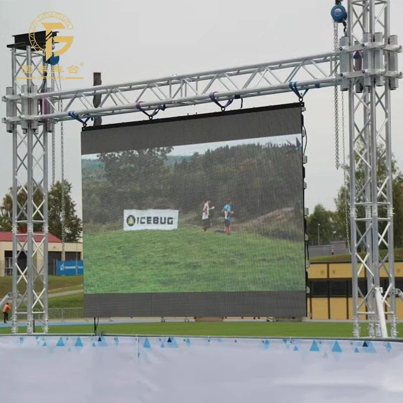 Aluminum Goal Post Truss System Customized LED Screen Speaker Lifting Tower for Shows Performances