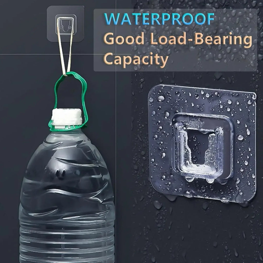 Double-Sided Adhesive Wall Hooks Hanger Strong Transparent Suction Cup Sucker Hooks Kitchen Bathroom Storage Plug Socket 2030