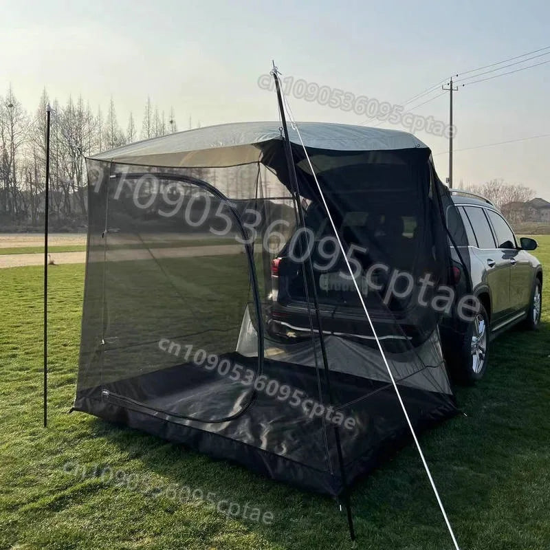 Camping Car Box Docking Tent, Portable Waterproof Car Rear Tent, 3-4 Person Extension Tent, Sunshade Tunnel Tent Outdoor