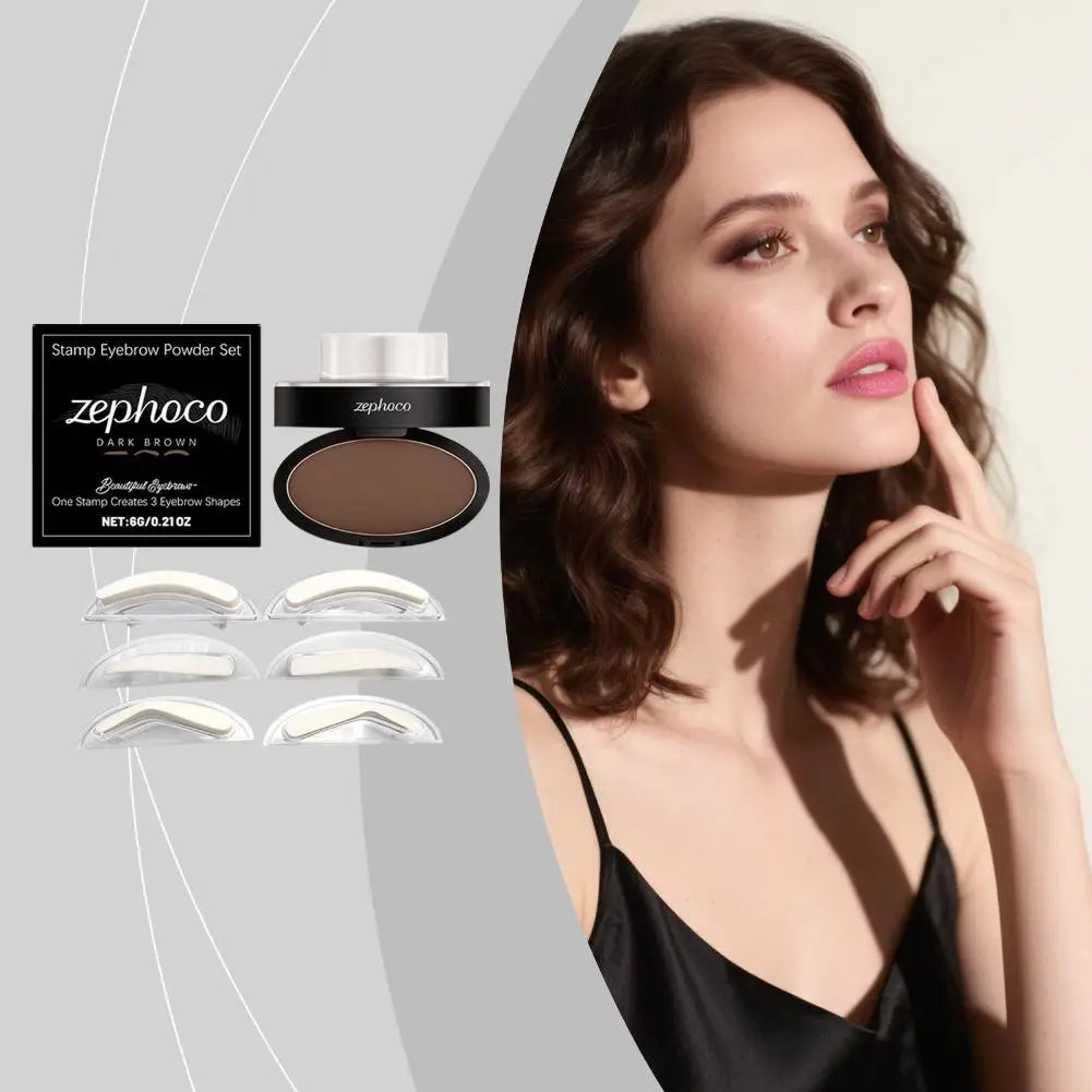 Makeup Tool Eye Brow Stamp Powder Stamp Tint Stencil Kit Cosmetics Professional Makeup Waterproof Eye Brow Stamp Lift Eyebrow