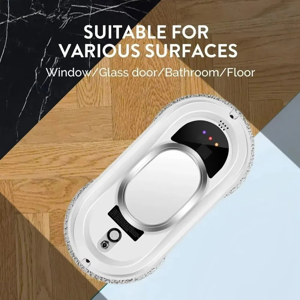 Remote Control Robot Glass Cleaner 3 Cleaning Modes Intelligent Navigation Window Cleaning Robot 10 Cleaning Cloths