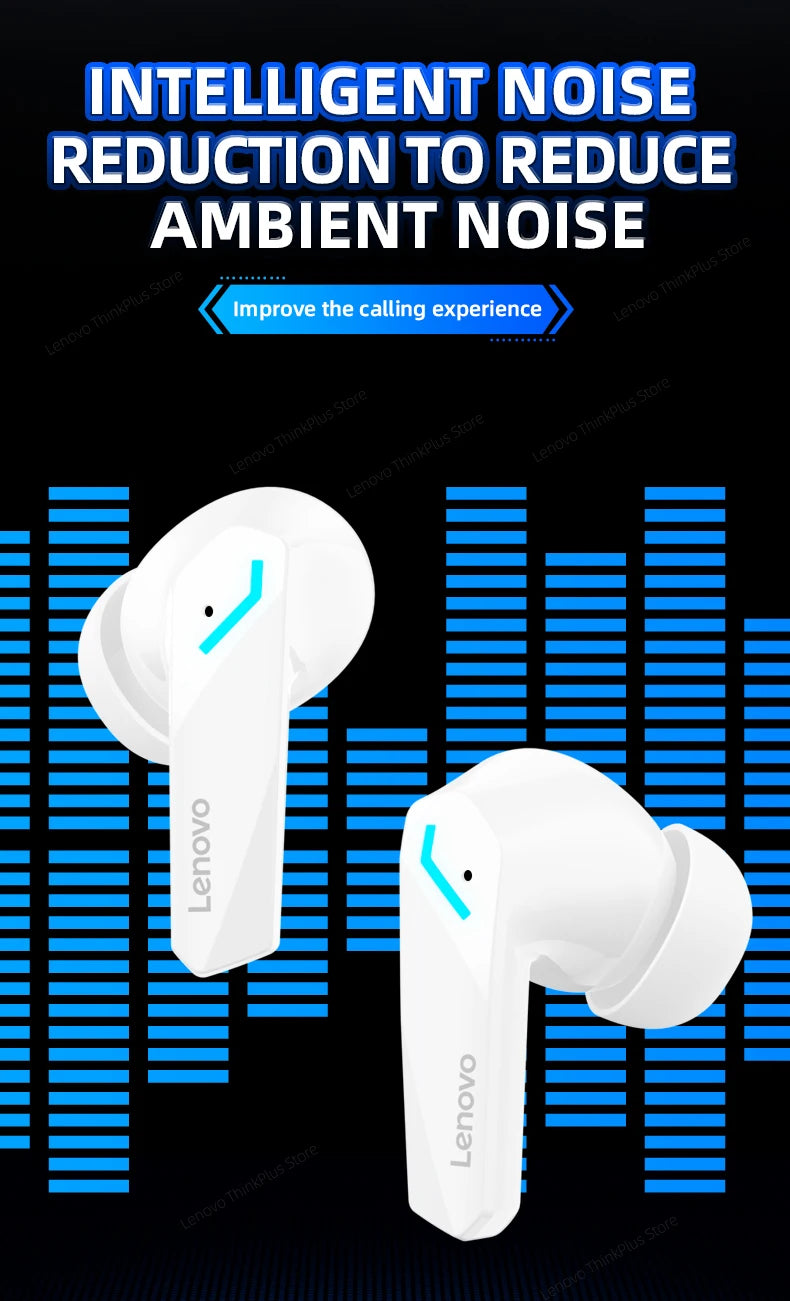 Original Lenovo New GM2 Pro Gaming Headset LED Digital Display Wireless Sport Earbuds HD Call Low Latency Headphones Waterproof