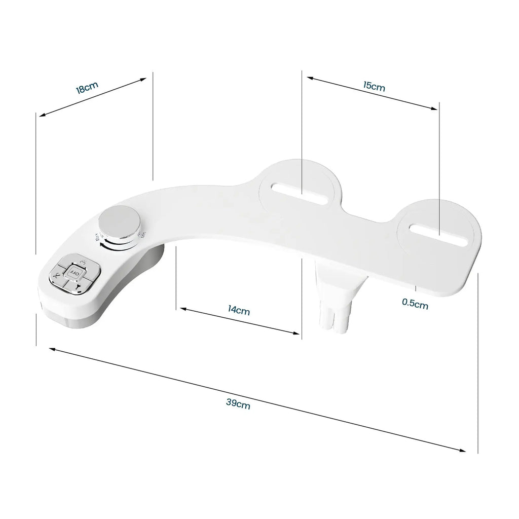 SAMODRA Button Bidet - Non-ElectricSelf  Cleaning Dual Nozzle (Frontal and Rear Wash) Fresh Water Bidet Toilet Seat Attachment