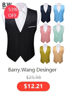 Barry.Wang Luxury Silk Mens Shirts Jacquard Floral Long Sleeve Formal Casual Breathable Male Blouses Wedding Business Prom Gift