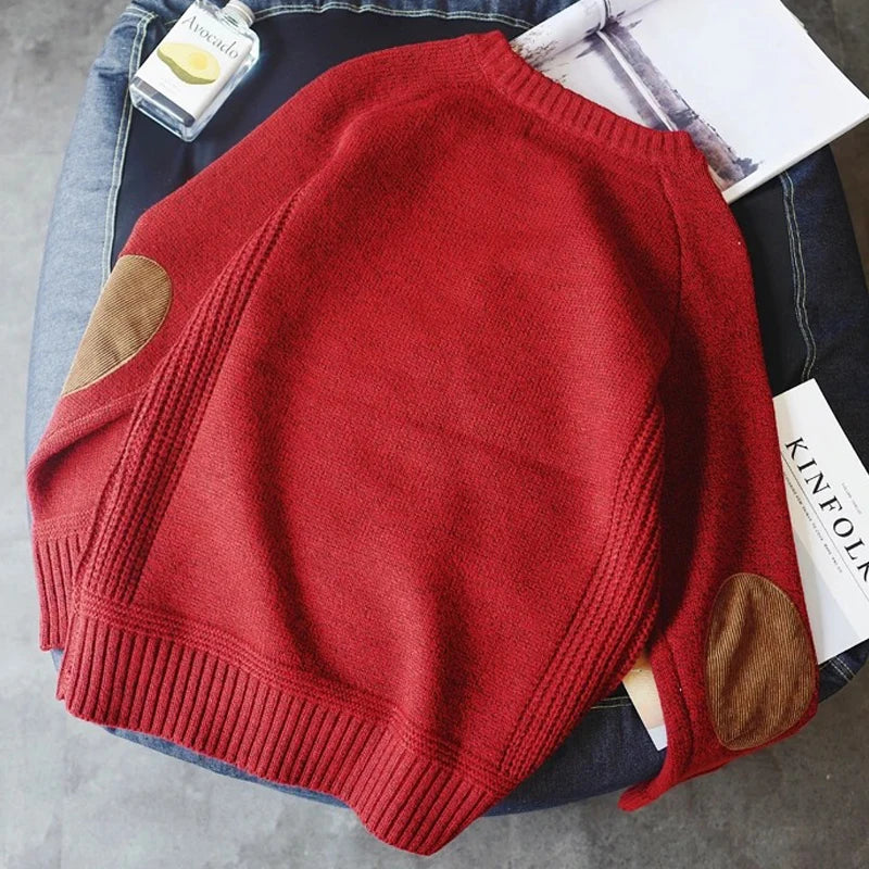 Sweaters Male 2026 Winter New Style Thick Warm Sweater Men Youth O-neck Sweaters Autumn Men's Wool Pullovers Size Plush M-5XL