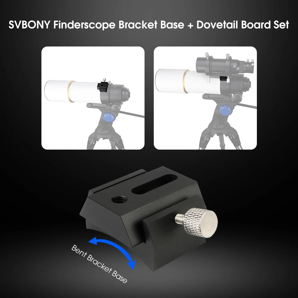 SVBONY Fully Metal Bracket Base Shoe + 42mm Dovetail UNC 1/4-20 Mounting for Optical Telescope Guiding Scope
