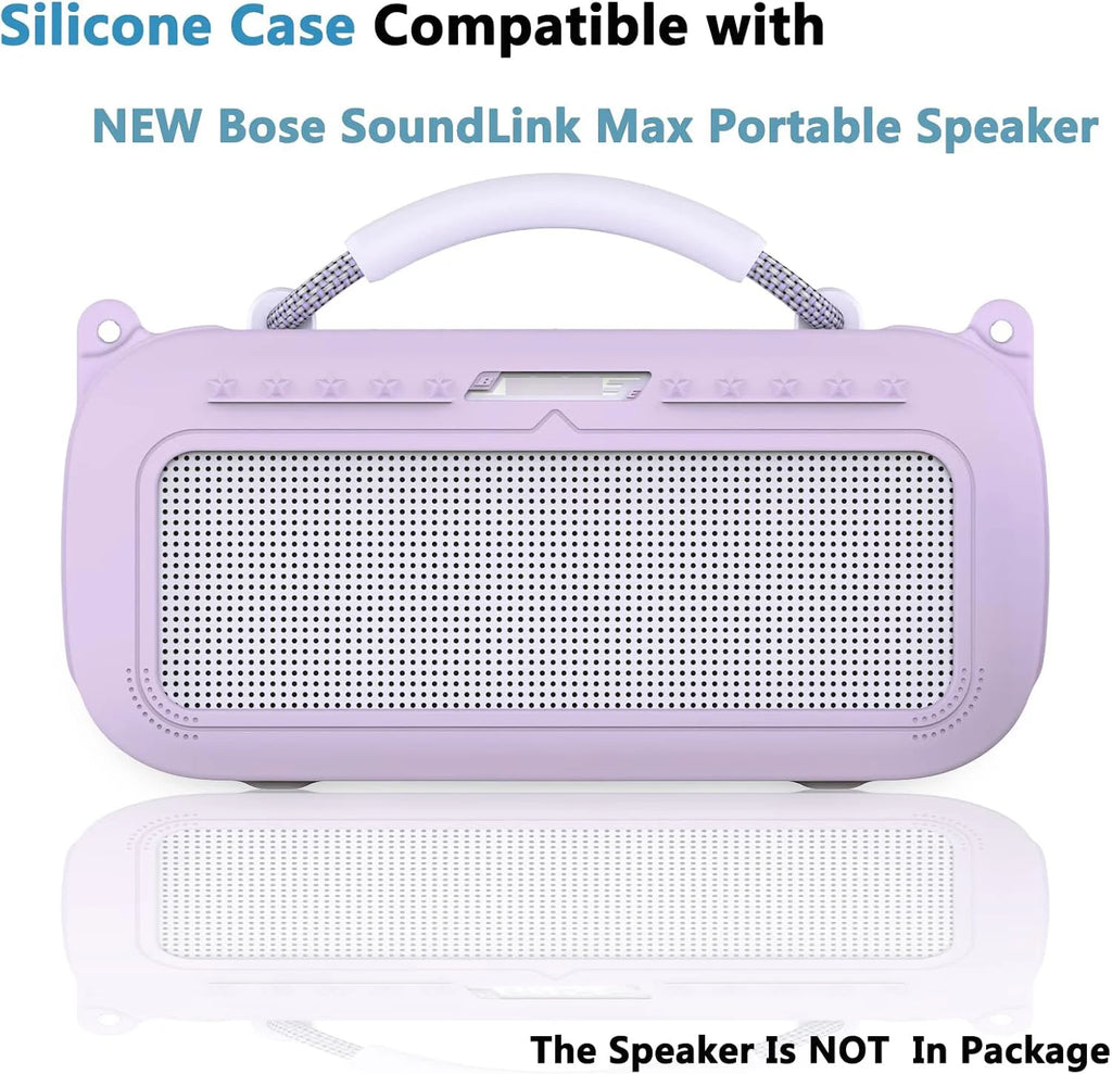Silicone Cover Case and Shoulder Strap for Bose SoundLink Max Portable Speaker Accessories(case only)