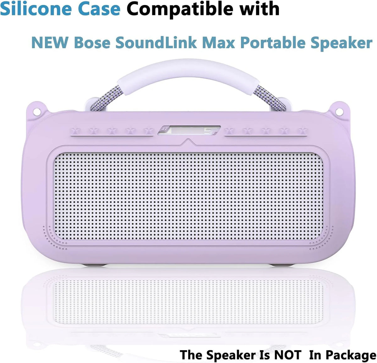 Silicone Cover Case and Shoulder Strap for Bose SoundLink Max Portable Speaker Accessories(case only)