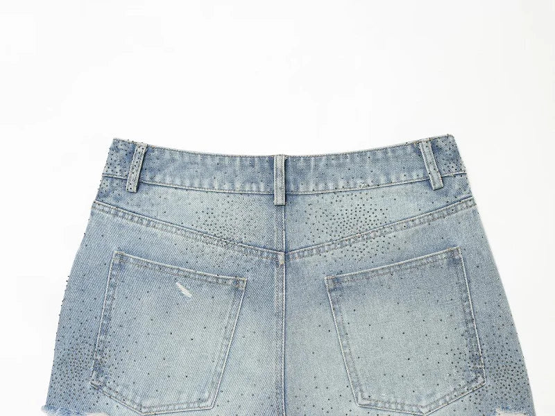 MUJER Denim Mini Shorts Women High Waist Bermuda Shorts Woman Summer Jeans Shorts for Women Streetwear Casual Women's Shorts