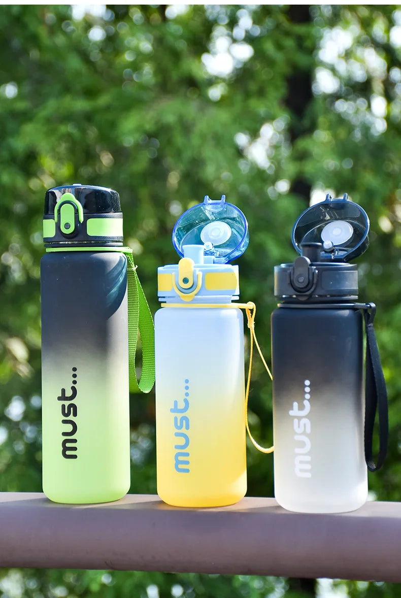 500ml 650ml Sports Water Bottle BPA Free High Capacity Plastic Fitness Portable Durable Camping Hiking Outdoor Sports Bottle