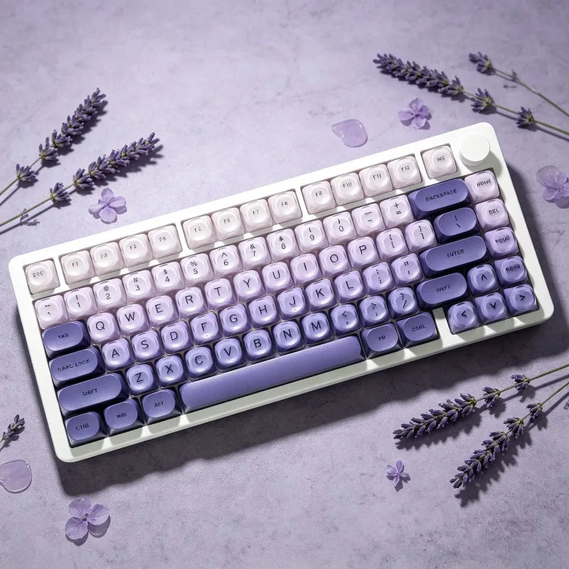 Gradient Purple Black Pink Crystal Keycaps Custom DIY for Gaming Mechanical Keyboard PBT Key Caps Set for Keyboard 68 70 80 90