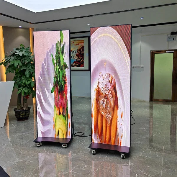 GOB P2 Foldable LED Poster Portable Digital Signage Indoor Mall Advertising Banner Screen