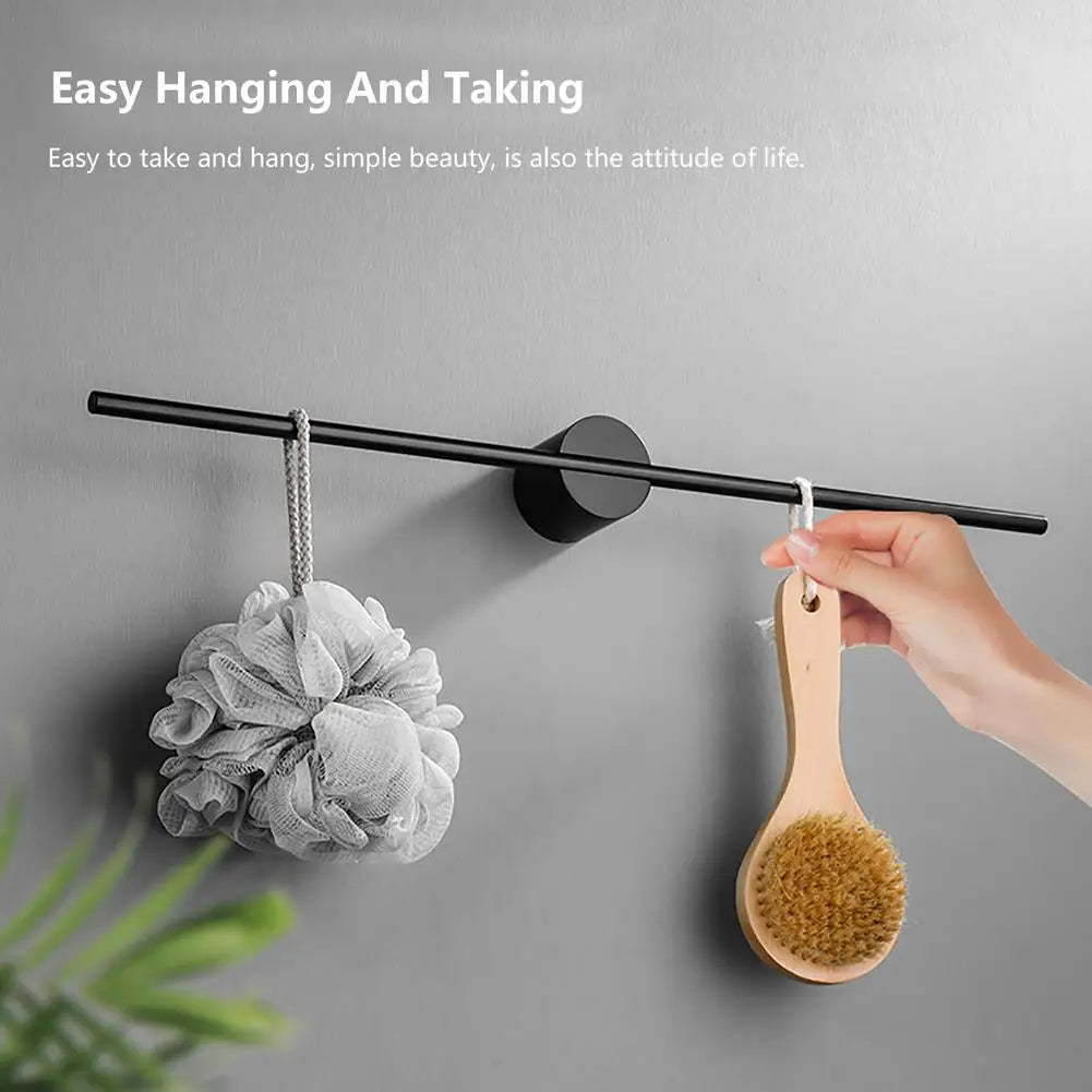 40/50cmTowel Bar Towel Rack Wall Mounted Bath Towel Holder Aluminum Bathroom Shelf Kitchen Storage Rack