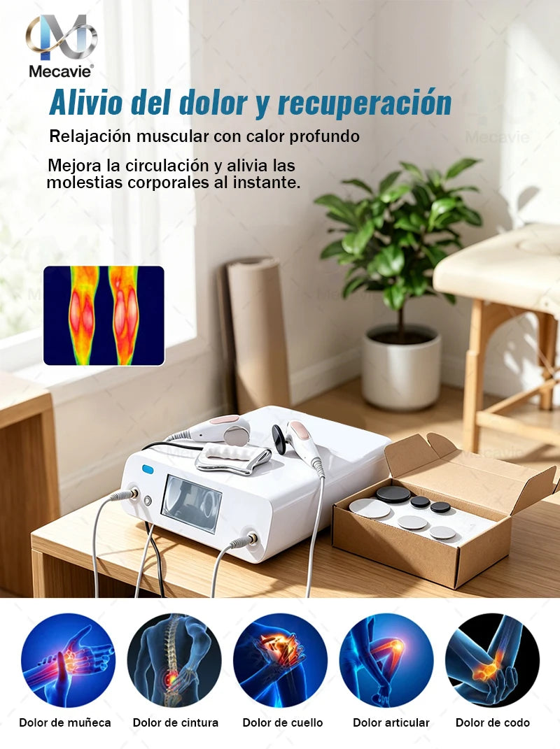Mecavie 448KHz High RF Therapy Machine 500W Deep Thermal System 4 Probes (CET/RET)  Body Sculpting Pain Relief Facial Lifting
