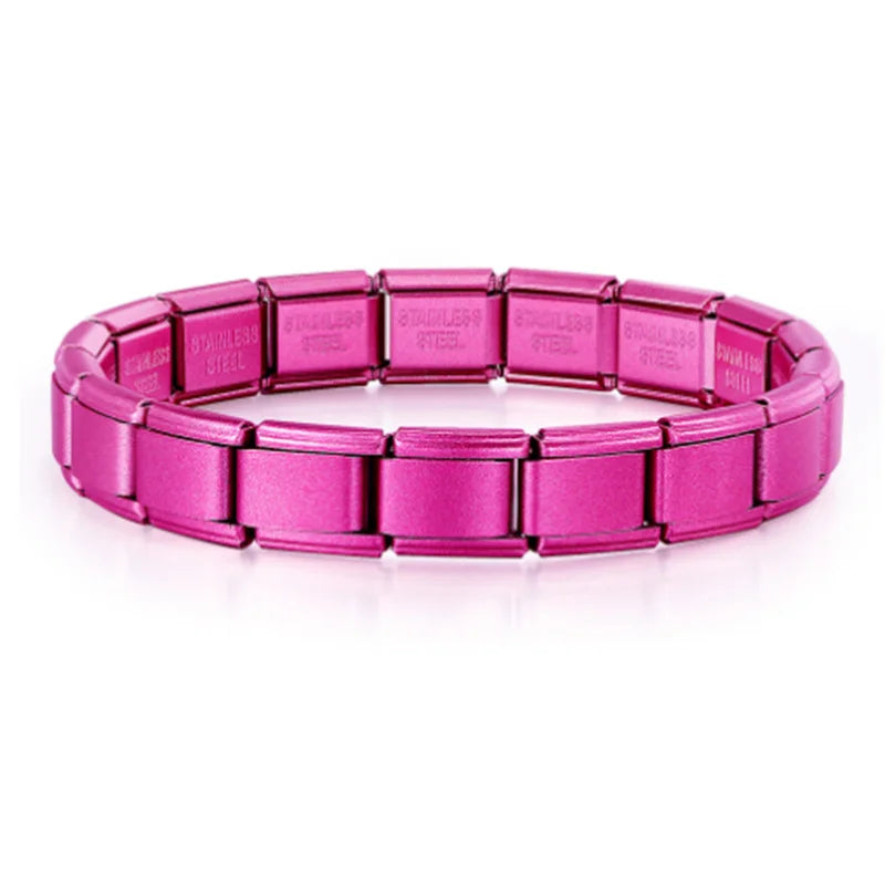 Italian Charm Bracelets DIY Basic Chain Stainless Steel Bangle Versatile Assembled Modules Ideal Gift 9mm Universal Dropshipping