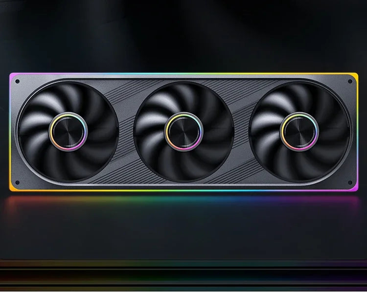 JONSBO ZE-120/240/360 120mm ARGB Case Fan, Infinity Mirror RGB, PWM Fan, MB Sync, Aluminum CD Pattern Hub Badge