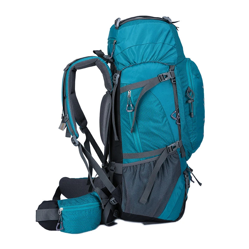 60L Hiking Backpack Outdoor Large Capacity Waterproof Wearproof Luggage Rucksack Men Women Camping Climbing Travel Sports Bag