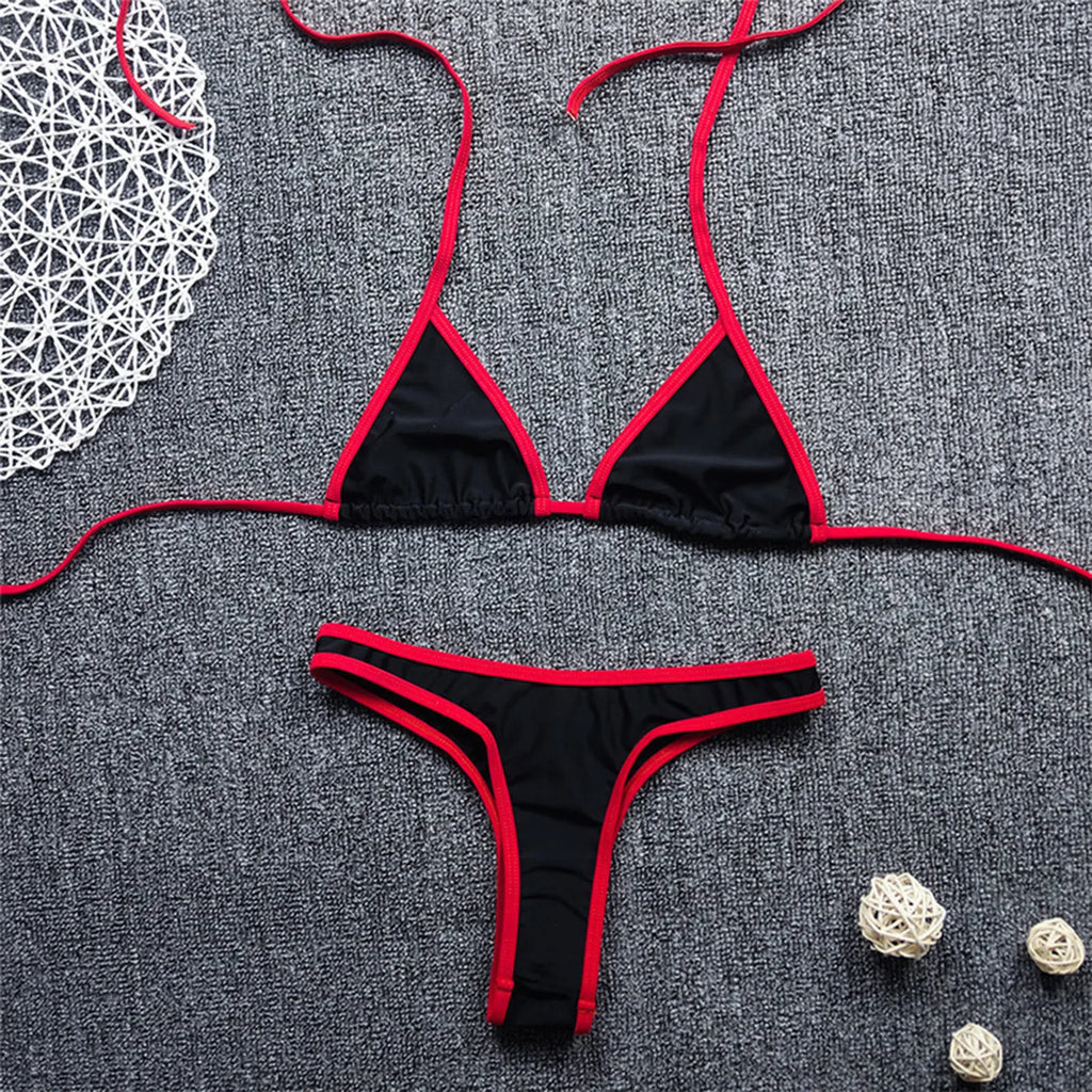 Sexy Micro Bikini Women Swimwear Thong Bikinis Sets Brazilian Halter Beach Wear Woman Bathing Suits maillot de bain femme
