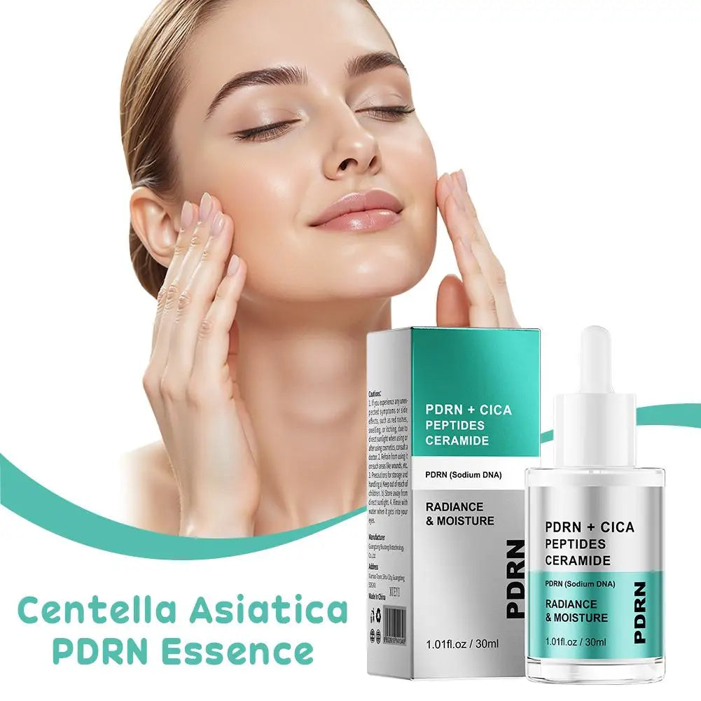 PDRN Skin Care Set Peptide Collagen Ampoule Essence Firming Deep Moisturizing Anti-Aging Serum SPF50 PA++++ Glow Sunscreen