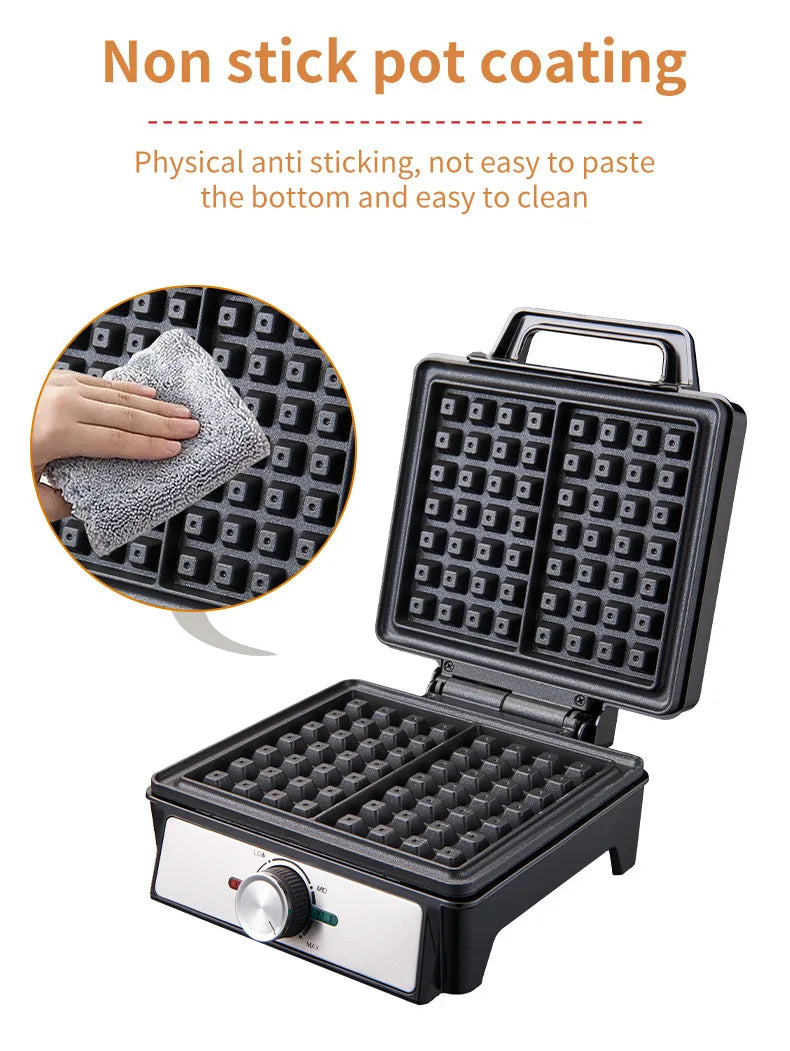 Electric Waffle Maker 2-Gram Non-Stick Commercial Waffle Maker 1500W 220V
