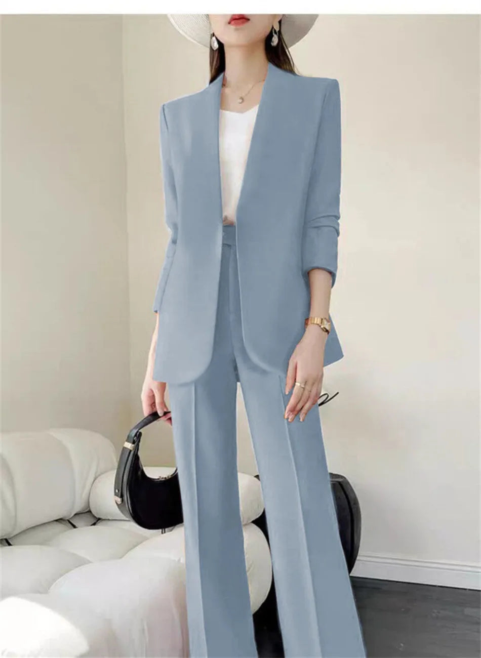 Fashion 2 Piece Sets Women Outfits Spring Autumn New in Korean Pants Sets Commuter Elegant Suit Coat 2 Piece Sets Women