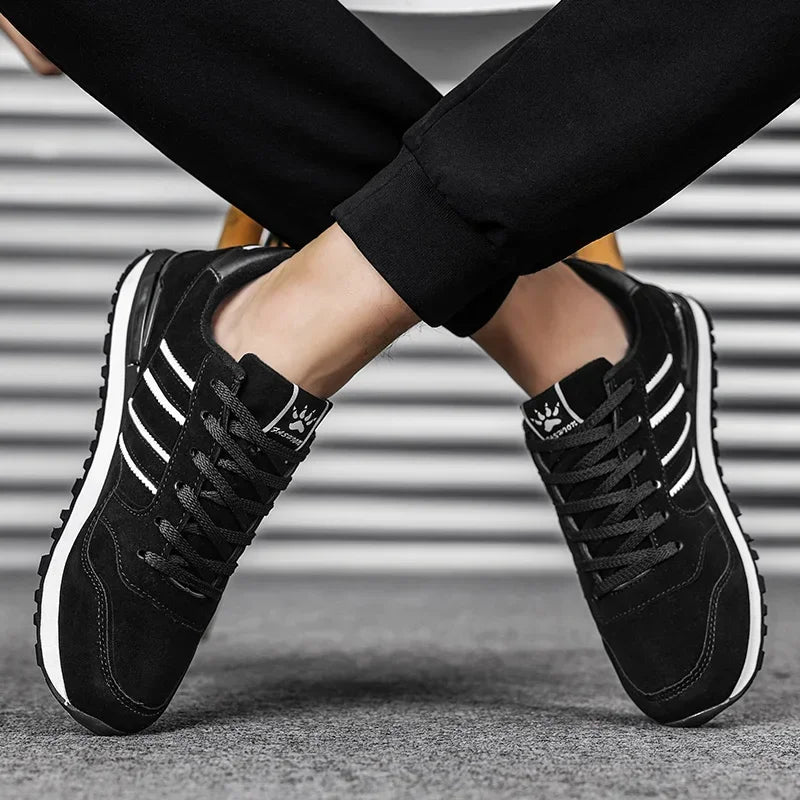 2025 New High Quality Men's Sneakers Leather Casual Shoes Autumn Breathable Men Shoes Male Flat Shoe Men's Casual Shoes