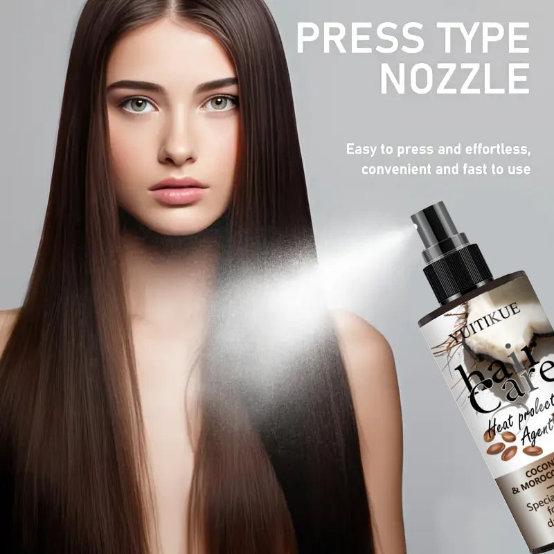 YUITIKUE Coconut Oil & Moroccan Nut Oil Hair Care Spray Heat Protection Agent Nourishing Repair for Dry Damaged Hair