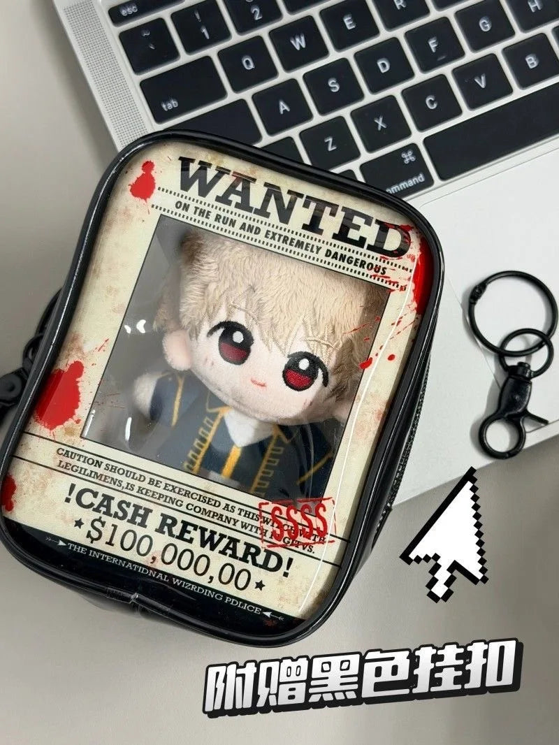 New Fun Creative Prison-themed Itabag Transparent Case For 13cm Doll Portable Clear Keychain Gift Box Collectibles Storage Pouch